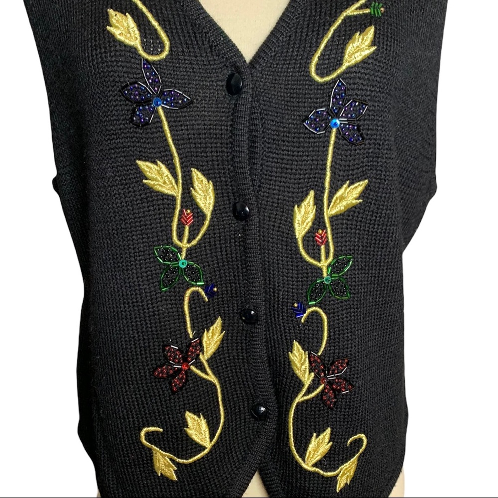 2/$15 Vintage Joan Leslie beaded vest, M - Picture 7 of 7